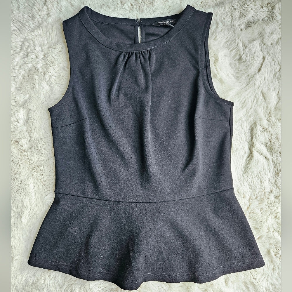 Banana Republic | Black Peplum Tank Top